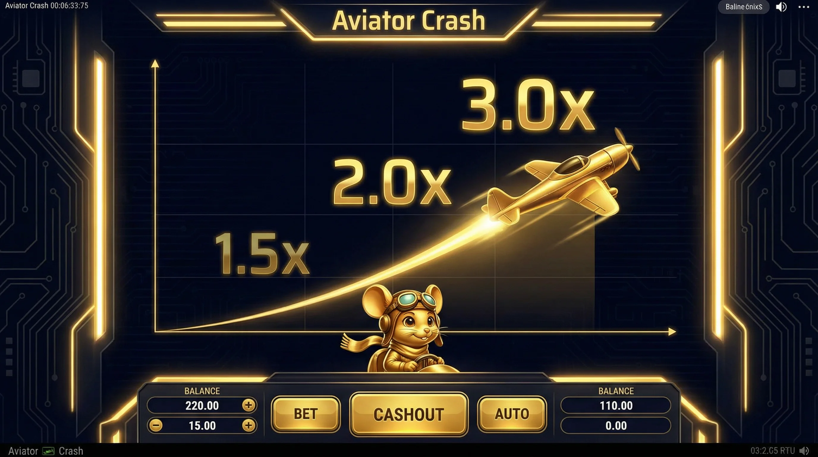 Aviator juego crash casino México multiplicador ratón dorado piloto