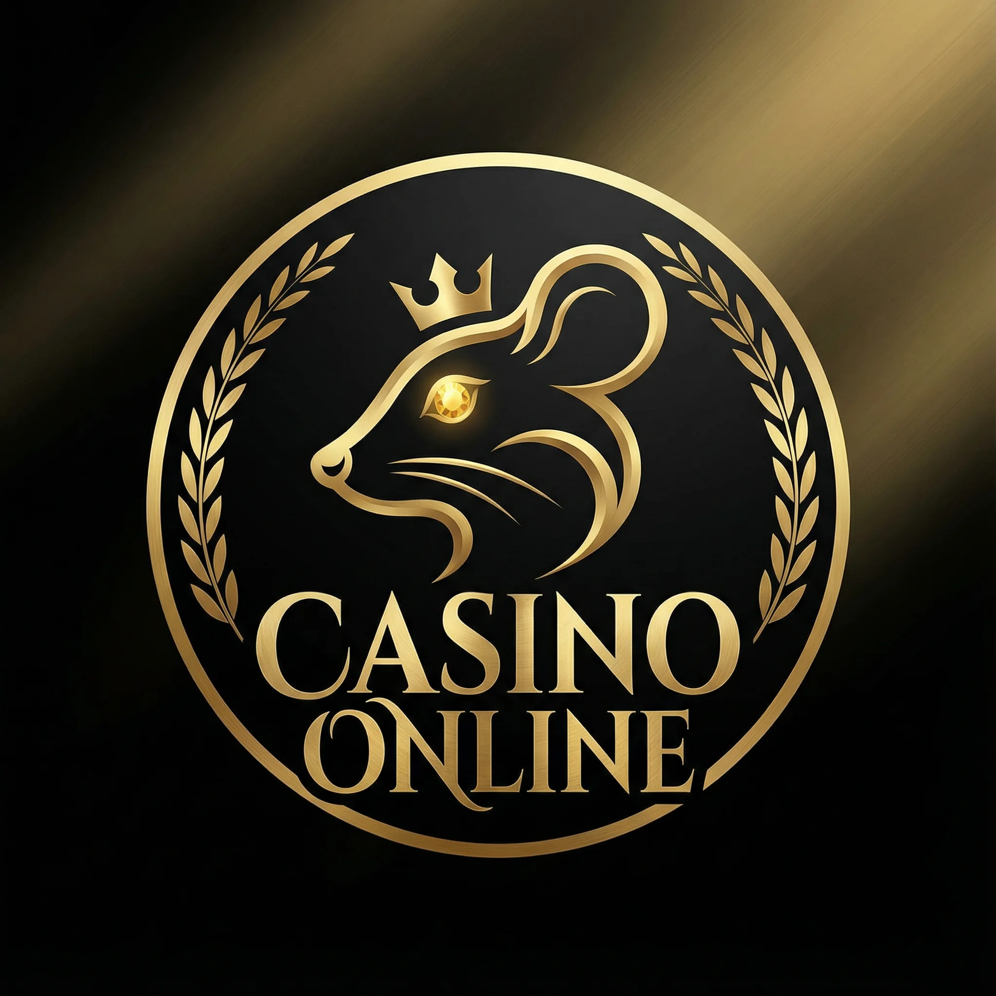 Casino Online logo ratón dorado